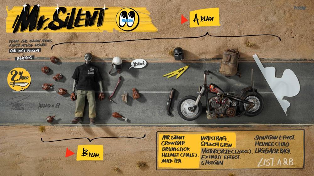 Death Gas Station Mr. Silent (Deluxe Edition) 1/12 Scale Action Figure with Motorcycle Gallery Image 20