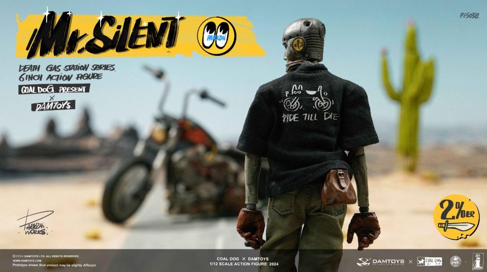 Death Gas Station Mr. Silent (Deluxe Edition) 1/12 Scale Action Figure with Motorcycle Gallery Image 6