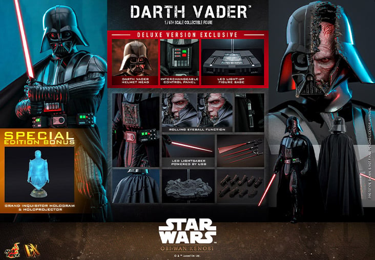 Star Wars: Obi-Wan Kenobi DX28B Darth Vader Deluxe Exclusive 1/6th Scale Collectible Figure Gallery Image 24