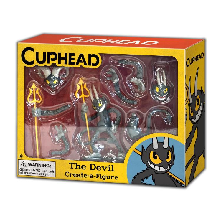 Cuphead Mugman The Devil フィギュア 3体セット Cuphead Create-a-Figure Collection The Devil Action Figure