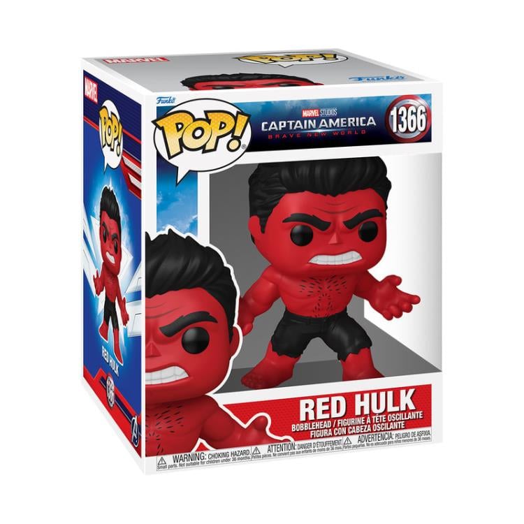 Captain America: Brave New World Pop! Marvel #1366 Super Sized 6" Red Hulk Gallery Image 3