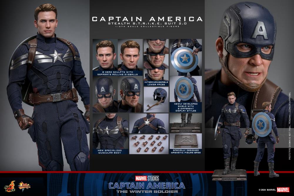 Captain America: The Winter Soldier MMS783 Captain America (Stealth S.T.R.I.K.E. Suit 2.0) 1/6th Scale Collectible Figure Gallery Image 24