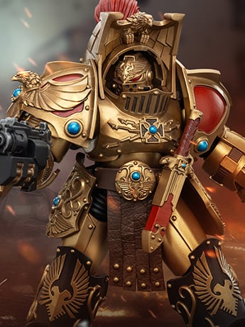 Warhammer: The Horus Heresy Legio Custodes Aquilon Terminator Squad Aquilon with Lastrum Storm Bolter 1/18 Scale Action Figure Gallery Image 2