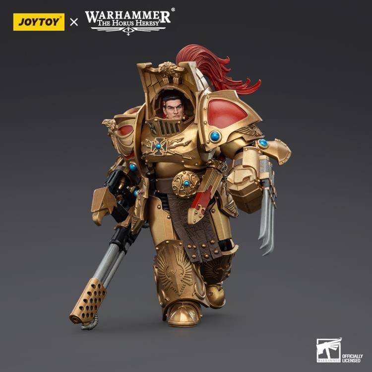 Warhammer The Horus Heresy Action Figure 1/18 Legio Custodes Aquilon Terminator Squad Aquilon With Twin Linked Adrathic Destructor 14 Cm