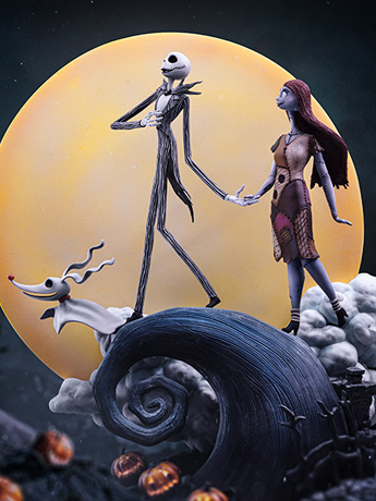 The Nightmare Before Christmas Jack and Sally 1/10 Deluxe Art Scale Limited Edition Statue Gallery Image 2