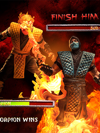 Mortal Kombat Scorpion Fatality 1/10 Deluxe Art Scale Limited Edition Statue Gallery Image 2