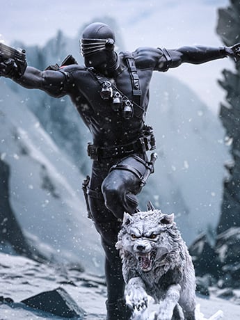 Image of G.I. Joe Snake Eyes 1/10 Art Scale Limited Edition Statue
