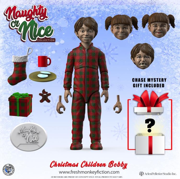 Naughty or Nice Collection Christmas Children Bobby 1/12 Scale BBTS Exclusive Action Figure Gallery Image 3