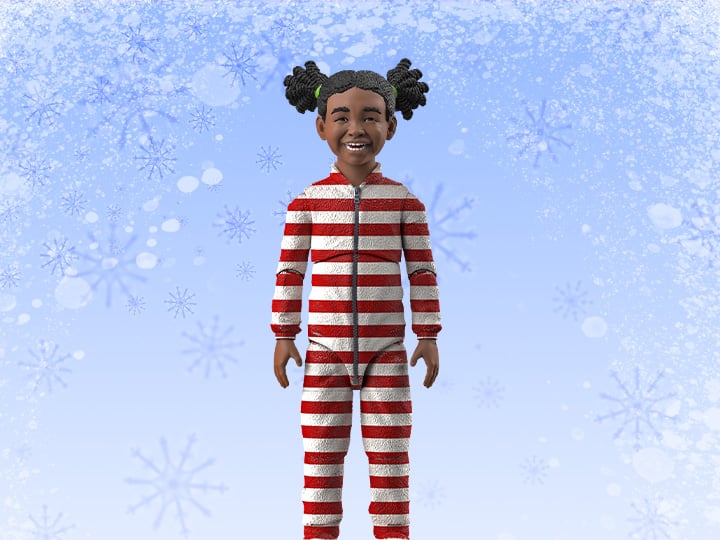 Naughty or Nice Collection Christmas Children Brianna 1/12 Scale BBTS Exclusive Action Figure Gallery Image 1