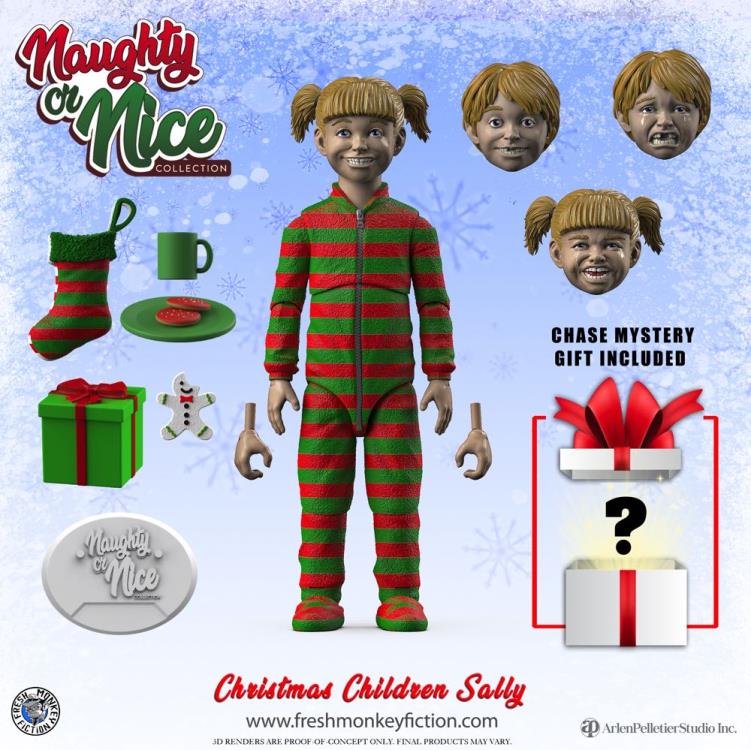 Naughty or Nice Collection Christmas Children Sally 1/12 Scale BBTS Exclusive Action Figure Gallery Image 3