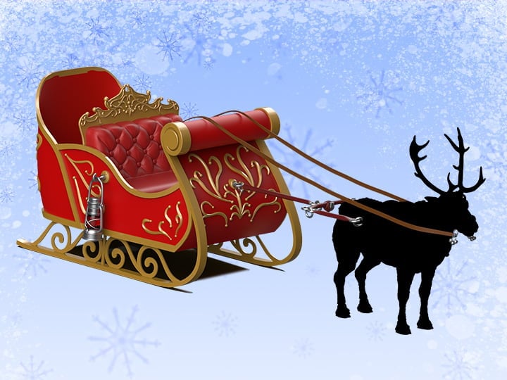 Naughty or Nice Collection 1/12 Scale BBTS Exclusive Santa's Sleigh Gallery Image 1