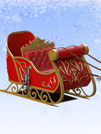 Naughty or Nice Collection 1/12 Scale BBTS Exclusive Santa's Sleigh Gallery Image 2