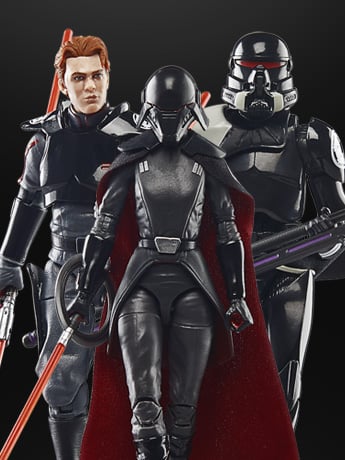Star Wars The Black Series Gaming Greats 6" Second Sister, Cal Kestis and Purge Trooper Exclusive Action Figure Three-Pack (Jedi: Fallen Order) Gallery Image 2