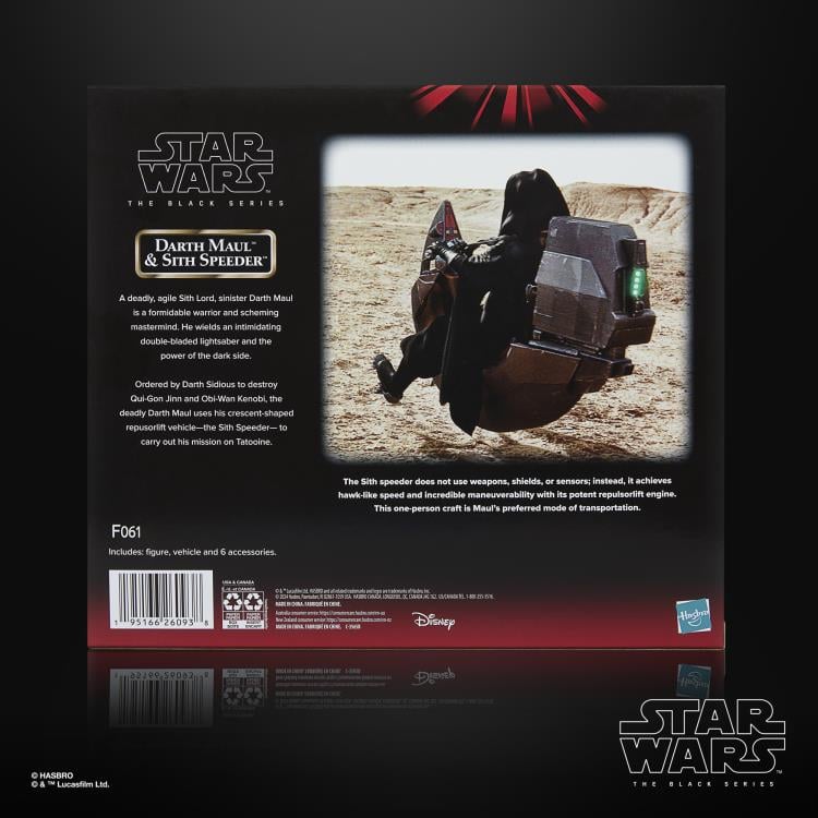 Star Wars: The Black Series Darth Maul & Sith Speeder Exclusive Action Figure & Vehicle Set (The Phantom Menace) Gallery Image 16