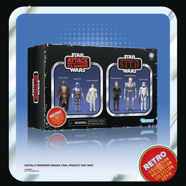Star Wars Retro Collection Attack of the Clones and Revenge of the Sith Exclusive Action Figure Multipack Gallery Image 29