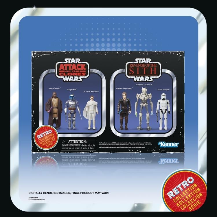 Star Wars Retro Collection Attack of the Clones and Revenge of the Sith Exclusive Action Figure Multipack Gallery Image 28