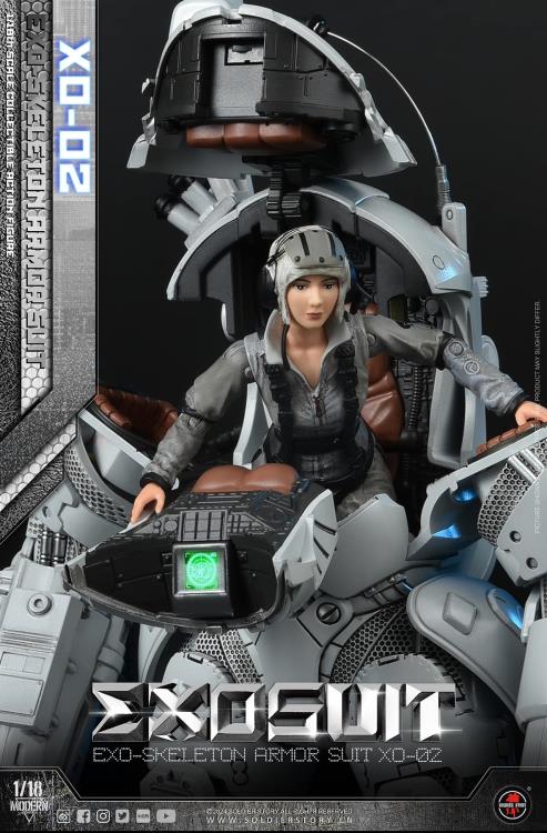 Future Series EXO-Skeleton Armor Suit XO-02 1/18 Scale Action Figure Set Gallery Image 24