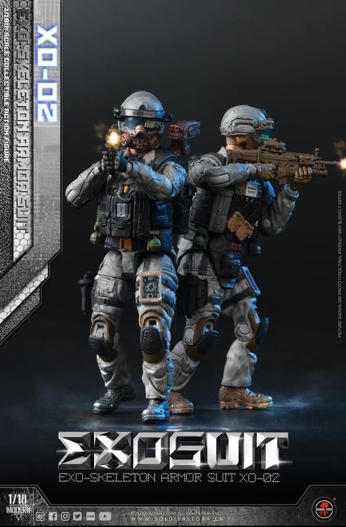Future Series EXO-Skeleton Armor Suit XO-02 1/18 Scale Action Figure Set Gallery Image 32