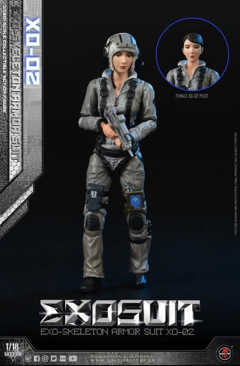 Future Series EXO-Skeleton Armor Suit XO-02 1/18 Scale Action Figure Set Gallery Image 31