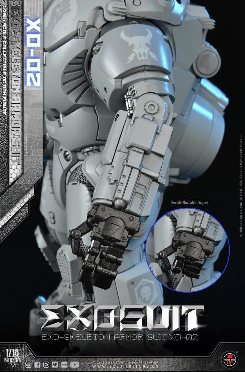 Future Series EXO-Skeleton Armor Suit XO-02 1/18 Scale Action Figure Set Gallery Image 27