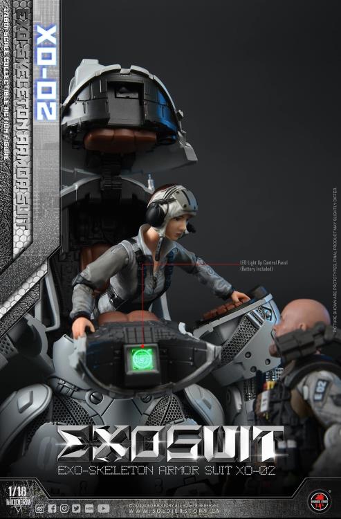 Future Series EXO-Skeleton Armor Suit XO-02 1/18 Scale Action Figure Set Gallery Image 23