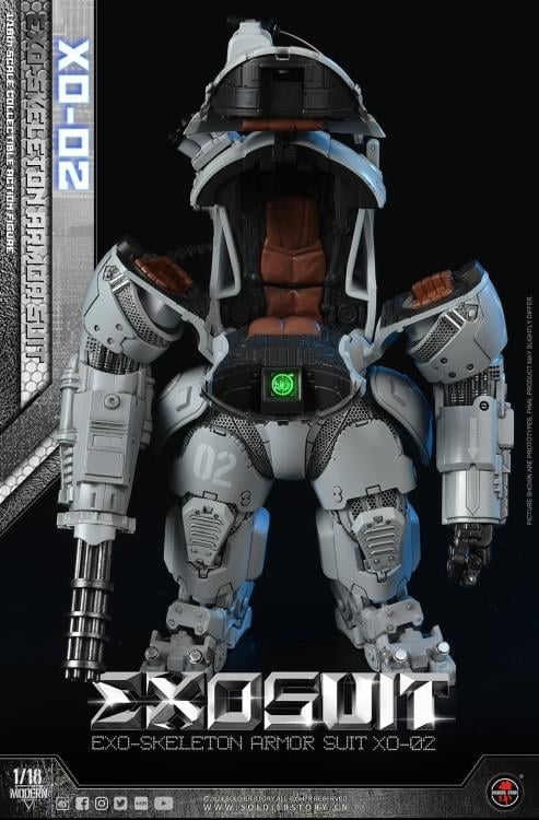Future Series EXO-Skeleton Armor Suit XO-02 1/18 Scale Action Figure Set Gallery Image 17