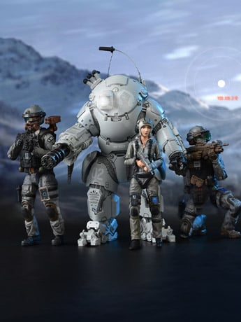 Future Series EXO-Skeleton Armor Suit XO-02 1/18 Scale Action Figure Set Gallery Image 2