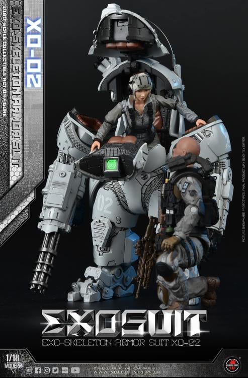 Future Series EXO-Skeleton Armor Suit XO-02 1/18 Scale Action Figure Set Gallery Image 19