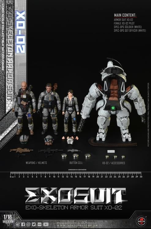 Future Series EXO-Skeleton Armor Suit XO-02 1/18 Scale Action Figure Set Gallery Image 34