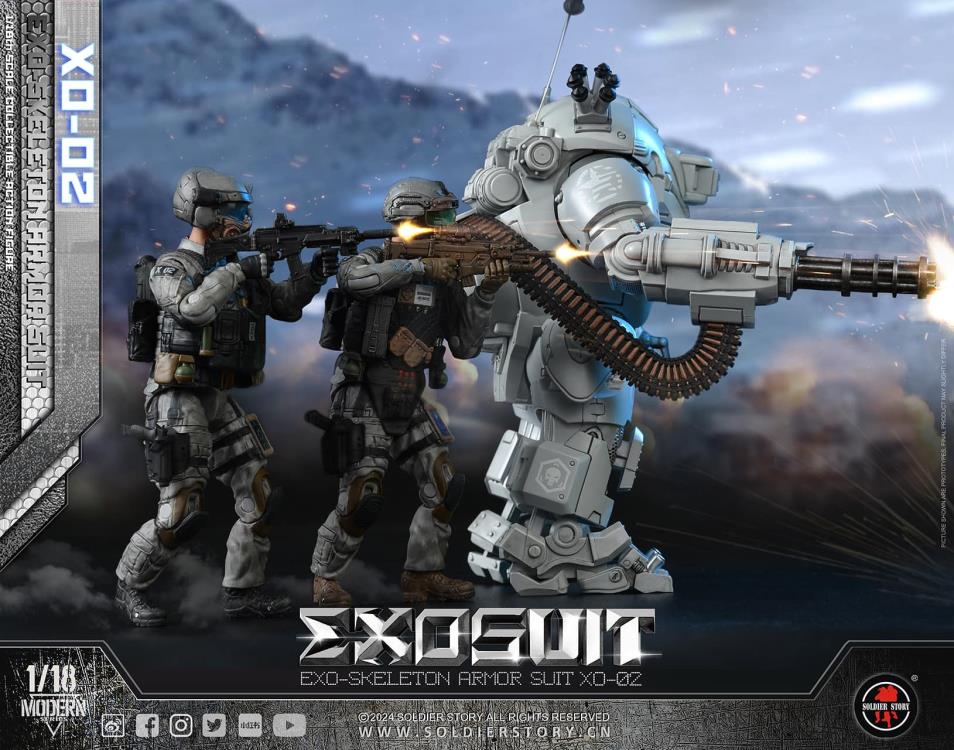 Future Series EXO-Skeleton Armor Suit XO-02 1/18 Scale Action Figure Set Gallery Image 6