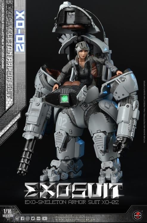 Future Series EXO-Skeleton Armor Suit XO-02 1/18 Scale Action Figure Set Gallery Image 18