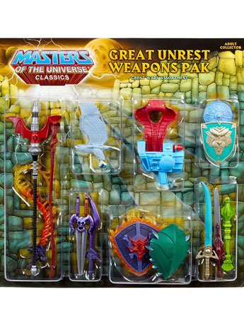 Masters of the Universe Classics Great Unrest Weapons Pak