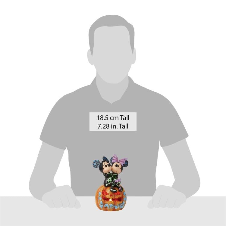 Disney Traditions Mickey & Minnie Scared Skeletons Figurine (Jim