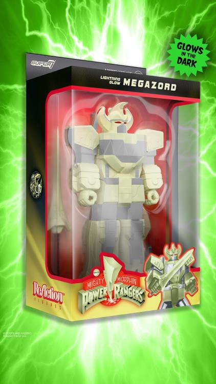 Mighty Morphin Power Rangers ReAction Megazord (Lightning Glow) Action Figure Gallery Image 10