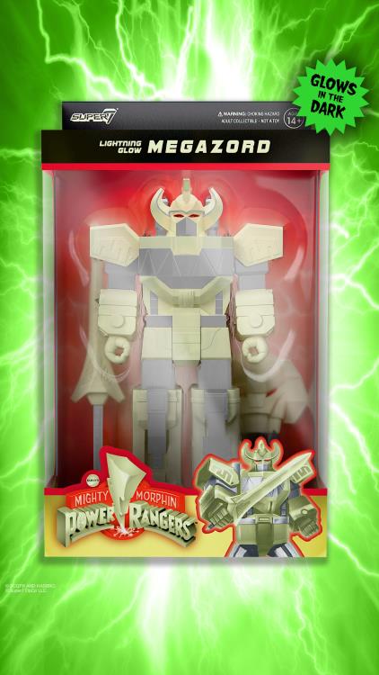 Mighty Morphin Power Rangers ReAction Megazord (Lightning Glow) Action Figure Gallery Image 8