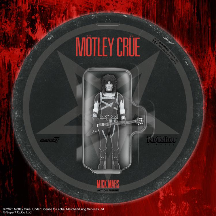 Motley Crue ReAction Mick Mars (Shout at the Devil - Black & White Ver.) Action Figure Gallery Image 5