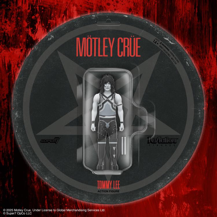 Motley Crue ReAction Tommy Lee (Shout at the Devil - Black & White Ver.) Action Figure Gallery Image 4