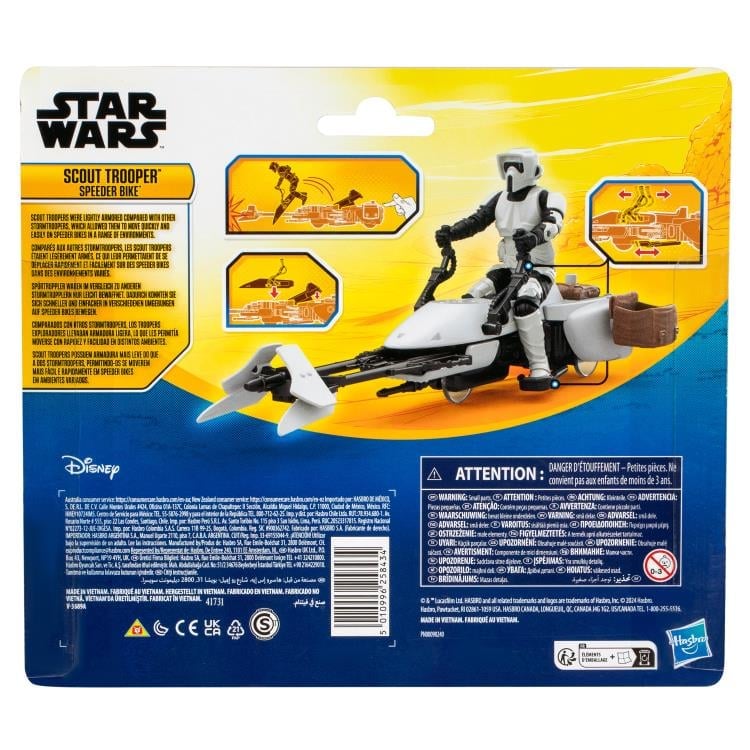 Star Wars Epic World of Action Scout Trooper & Speeder Bike  4" Action Figure Set Gallery Image 6