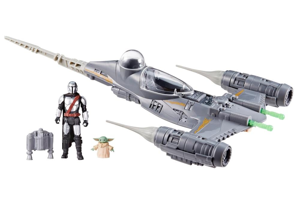 Star Wars Epic Hero Series The Mandalorian's N-1 Starfighter with Grogu & Mandalorian Action Figure Set Gallery Image 10