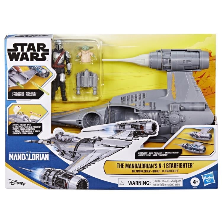 Star Wars Epic Hero Series The Mandalorian's N-1 Starfighter with Grogu & Mandalorian Action Figure Set Gallery Image 11