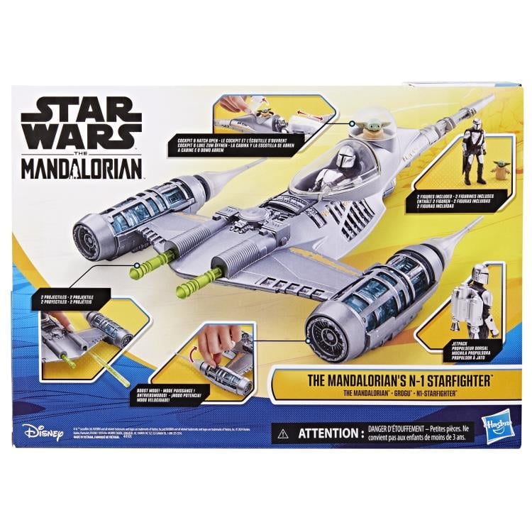 Star Wars Epic Hero Series The Mandalorian's N-1 Starfighter with Grogu & Mandalorian Action Figure Set Gallery Image 12