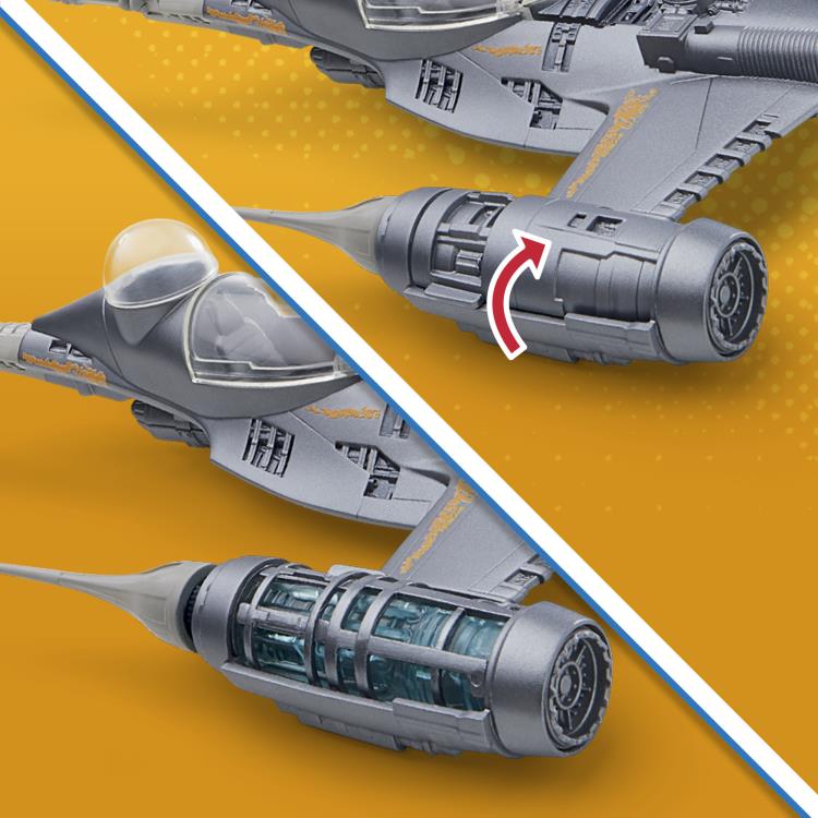 Star Wars Epic Hero Series The Mandalorian's N-1 Starfighter with Grogu & Mandalorian Action Figure Set Gallery Image 8