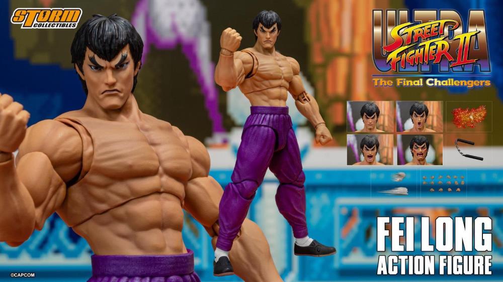 Ultra Street Fighter II: The Final Challengers Fei Long (Purple) 1/12 Scale Exclusive Action Figure Gallery Image 3