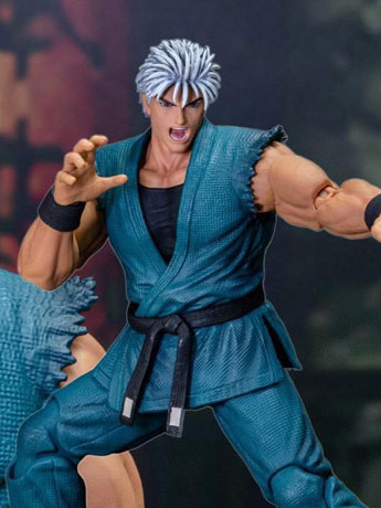 The King of Fighters '98 Ultimate Match Ryo Sakazaki (Light Blue with Gray Hair Ver.) 1/12 Scale Exclusive Action Figure Gallery Image 2