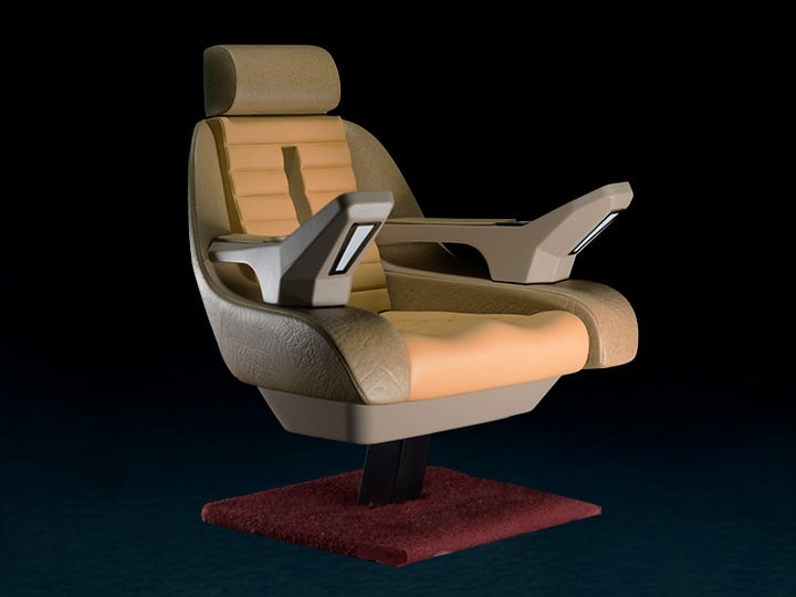 Star Trek: The Next Generation Enterprise-D Captain’s Chair 1/6 Scale Prop Replica Gallery Image 1