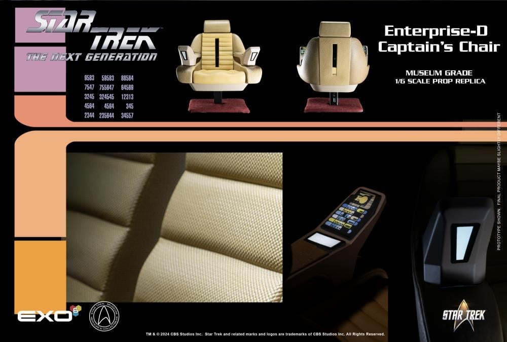 Star Trek: The Next Generation Enterprise-D Captain’s Chair 1/6 Scale Prop Replica Gallery Image 11