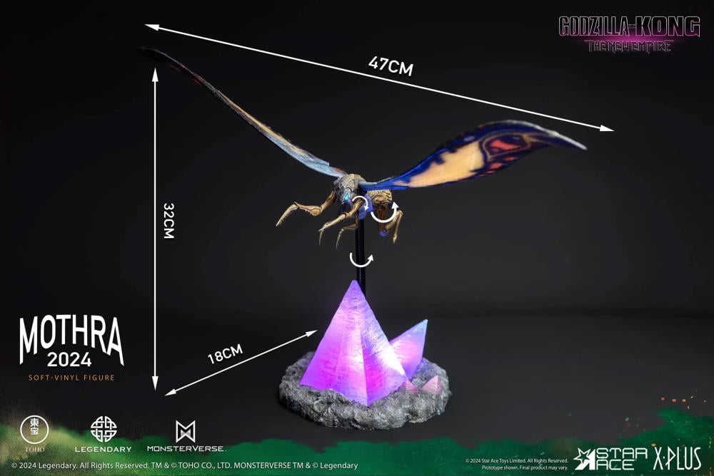 Godzilla x Kong: The New Empire Mothra (Normal Ver.) Soft Vinyl Statue Gallery Image 13
