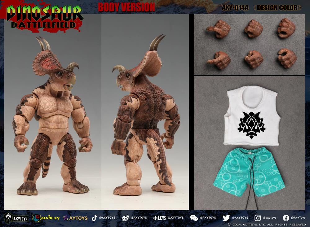 Dinosaur Battlefield Ceratopsidae Dinosaur Legion (Basic Edition Design Color Ver.) 1/12 Scale Action Figure Gallery Image 3
