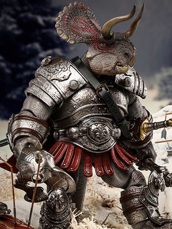 Dinosaur Battlefield Ceratopsidae Dinosaur Legion (Deluxe Edition Gray Ver.) 1/12 Scale Action Figure Gallery Image 2