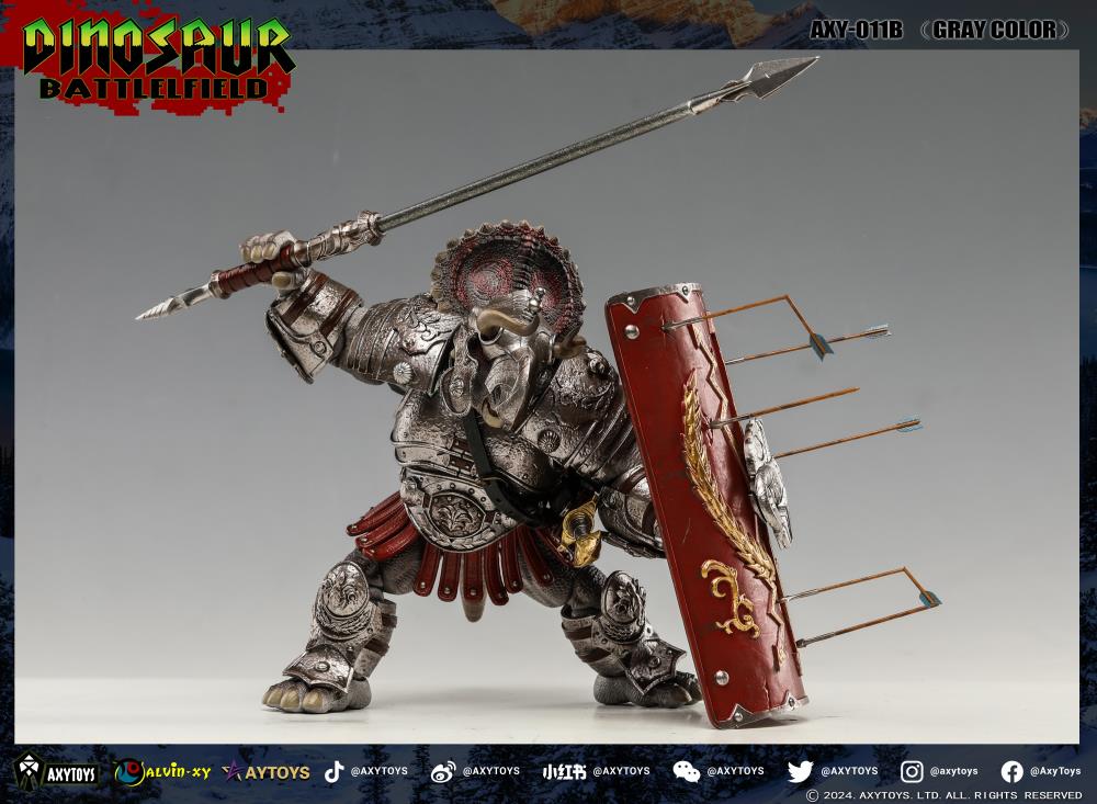 Dinosaur Battlefield Ceratopsidae Dinosaur Legion (Deluxe Edition Gray Ver.) 1/12 Scale Action Figure Gallery Image 4